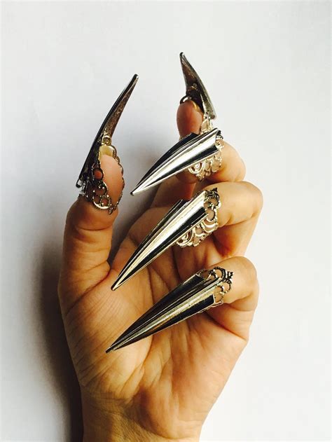 Steel Claws Silver Claw Rings Silver Nails Claw Rings Gold Nail Guards