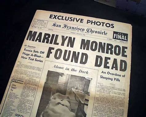 Great Marilyn Monroe Suicide Death Sex Symbol Hollywood Actress 1962