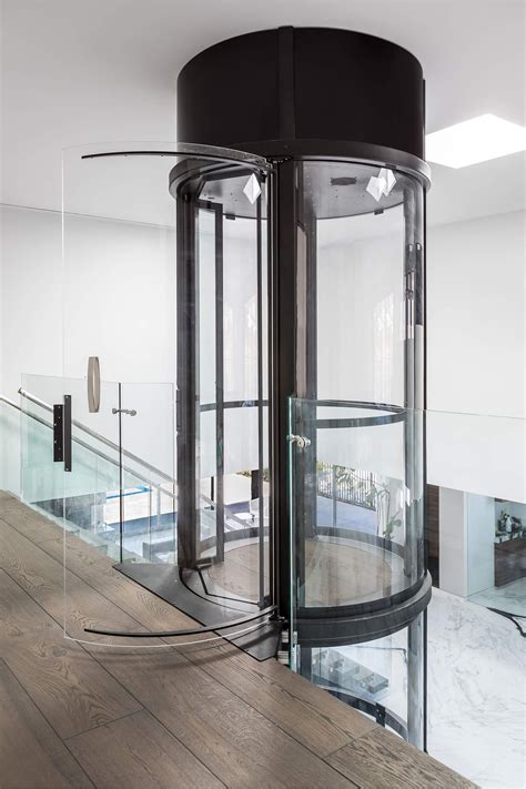 Vuelift Round Glass Panoramic Home Elevator Luxury House Interior