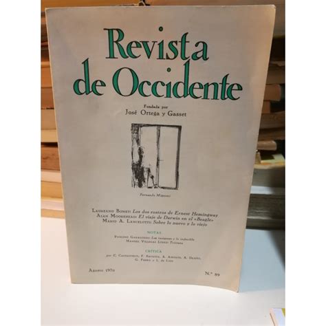 Revista De Occidente Fundada Por Ortega Y Gasset Libros De Palacios