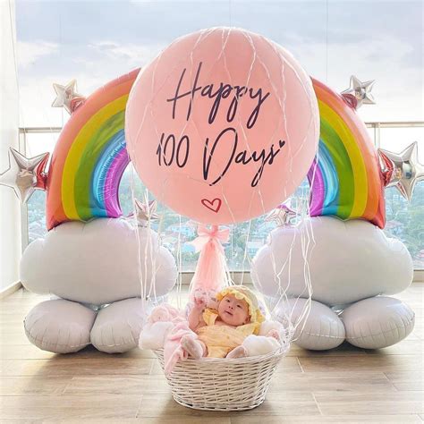 Personalised Name Helium Hot Air Balloon Gift Basket