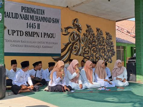 UPTD SMPN 1 Pagu Menyelenggarakan Peringatan Maulid Nabi Muhammad Saw