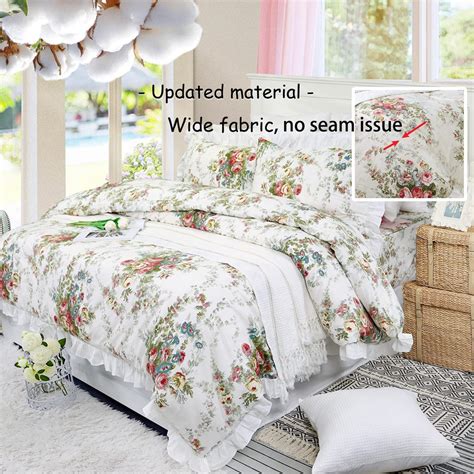 Fadfay Duvet Cover King Floral Shabby Chic Bedding R Homeautomation