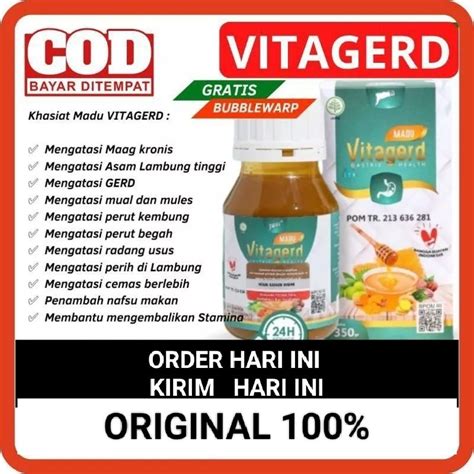 Jual MADU VITAGERD HERBAL OBAT GERD DAN ASAM LAMBUNG ORIGINAL Shopee