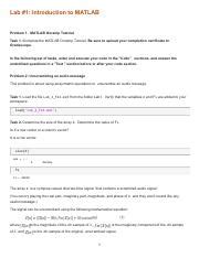 Lab Solved F Pdf Lab Introduction To Matlab Problem Matlab