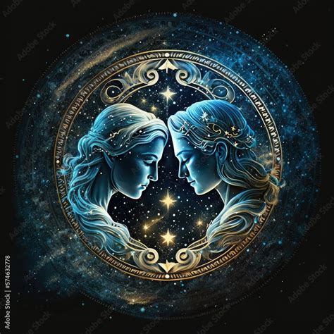 Gemini zodiac illustration, mysterious zodiac symbol, ai generated ...