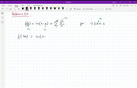 Solved Use The Power Series Representation F X Ln 1 X ∑k 1 ∞ X K K For 1 ≤x