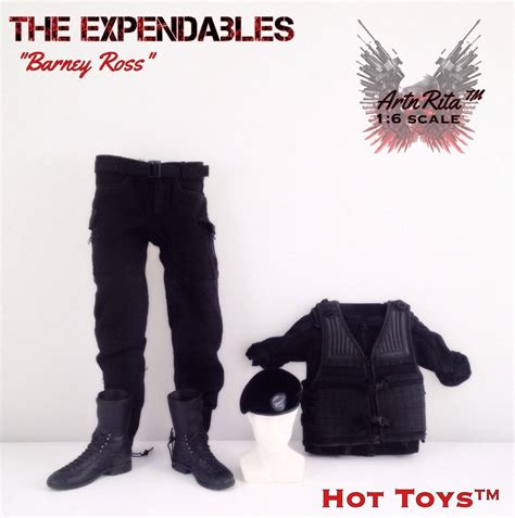 Scale Hot Toys Expendables Barney Ross Combat Outfit For Action Figure