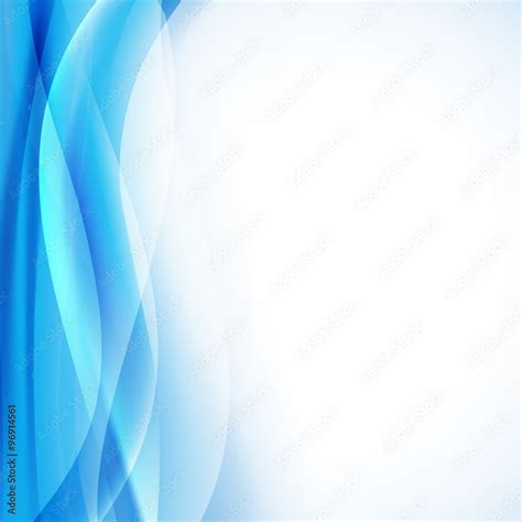 light blue background with transparent folding waves vertical bo Stock ...