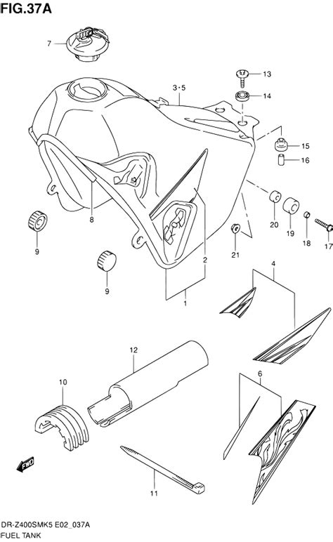 RESERVOIR DESSENCE POUR SUZUKI DR ZDR Z400SMK7 2007 Esprit SUZUKI