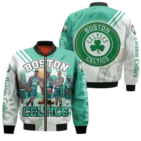 Boston Celtics World Champions Artwork Bomber Jacket - Fanskrazy