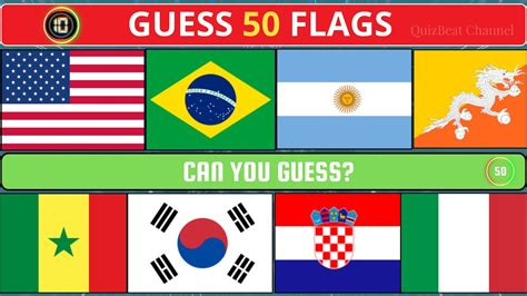 🚩 Guess The Country By The Flag 50 Countries Flag Quiz 🌍 Can You Guess Youtube