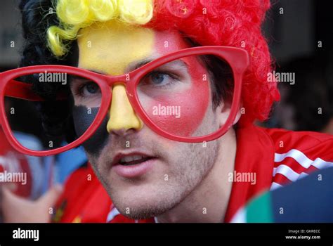 German Supporter Seen Outside The Olympic Park In Stratford During The