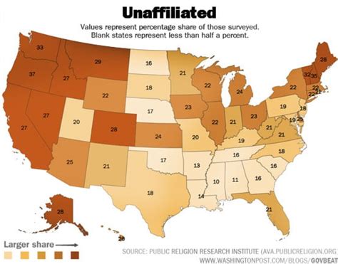 The Most and Least Religious States in America | ReasonableTheology.org