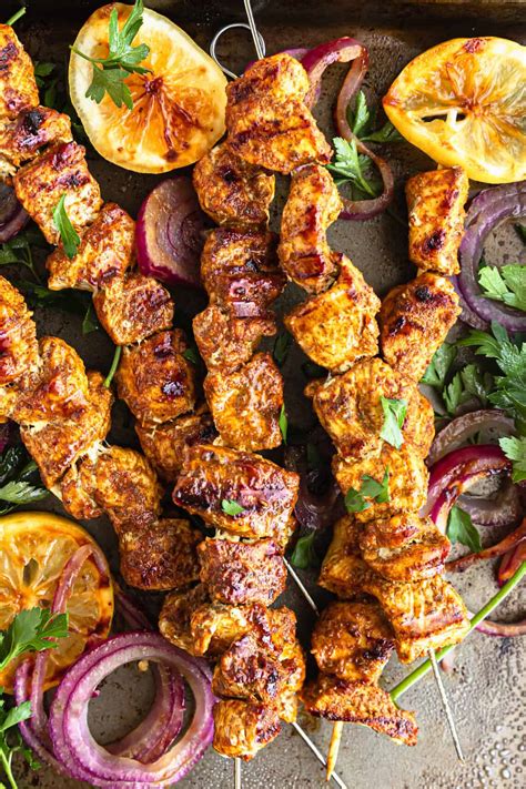 Grilled Chicken Shawarma Skewers Easy Weeknight Recipes