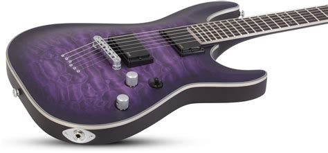 Schecter C Platinum Satin Purple Burst Guitare Lectrique Forme Str