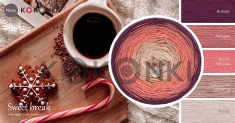 Kokonek Merino Sweet Break Burak Malwa Jasna Malwa Zgaszona Morela Nude Kokonki