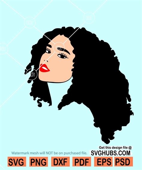 Afro Woman Svg Black Woman Svg Afro Diva Svg