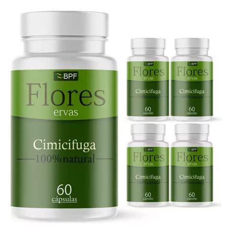 Cimicífuga erva de são cristóvão Em Cápsulas 500mg 5 Potes Sabor