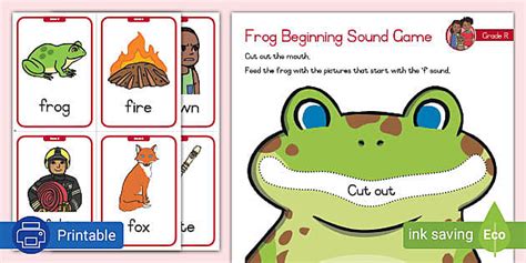 Gr R Phonics Printable Game F Sound Lehrer Gemacht