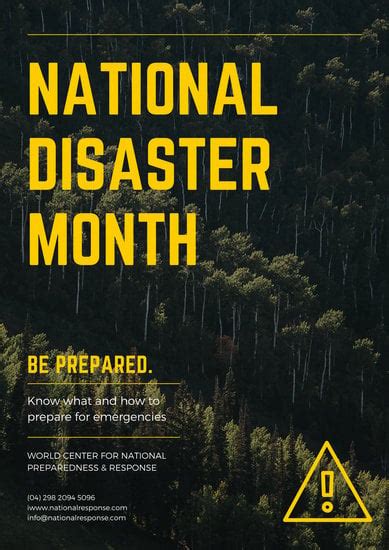 Customize 230 Natural Disaster Emergency Response Poster Templates Online Canva