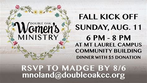 Womens Ministry Fall Kick Off — Double Oak Community Church