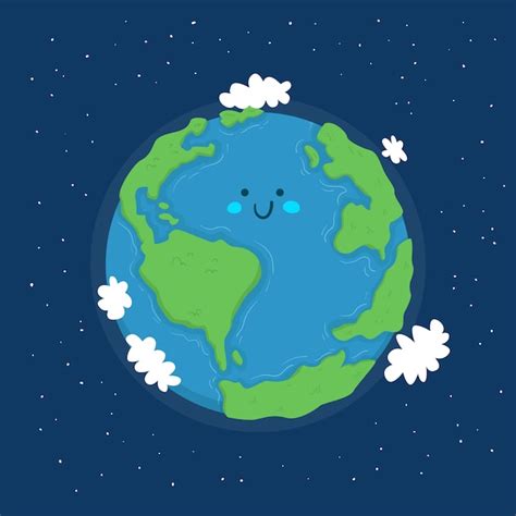 Feliz Planeta Tierra Globo Ilustraci N Vector Premium