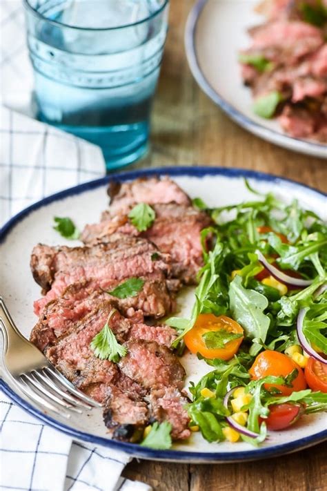 Cilantro Lime Marinated Skirt Steak With Simple Summer Salad Neighborfood