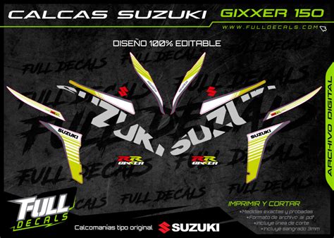 Calcas Suzuki Gixxer Dise O Tipo Original Gp Full Decals