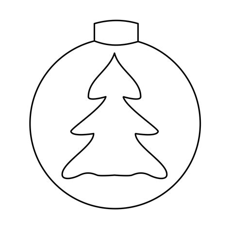 Christmas Tree Coloring Pages Ornaments Coloring