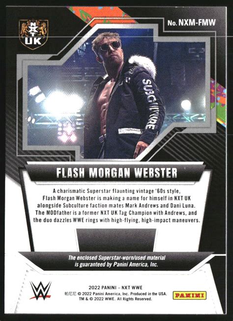 2022 Panini WWE NXT Memorabilia NXMFMW Flash Morgan Webster NM MT