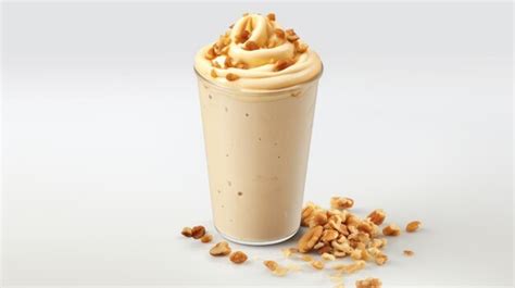 Premium Ai Image Delicious Peanut Butter And Jelly Milkshake With Pecan Topping