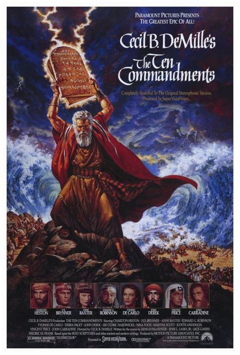 The Ten Commandments 27x40 Movie Poster 1989 Classic Movie Posters