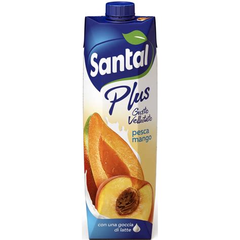 Santal Plus Succo Di Frutta Vellutato Pesca E Mango Brick Lt 1