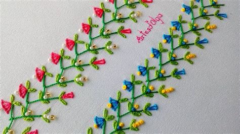 Hand Embroidery Decorative Stitches Bordado A Mano Puntadas