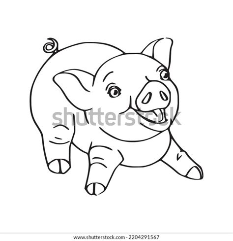 Cute Pig Coloring Book Pages Picturepig Stock Vector (Royalty Free) 2204291567 | Shutterstock