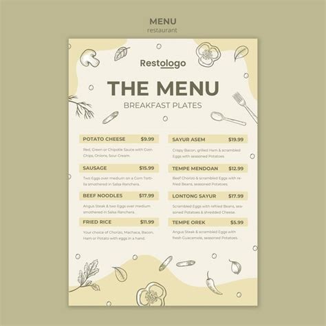 Restaurant Menu Template