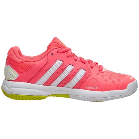 Adidas Junior Girls Barricade Club Tennis Shoes (Red/White/Yellow) - Do ...