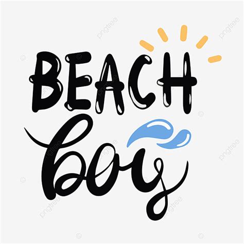 Beach Phrases Vector Hd Images Black Beach Boy Phrase Svg Art Word