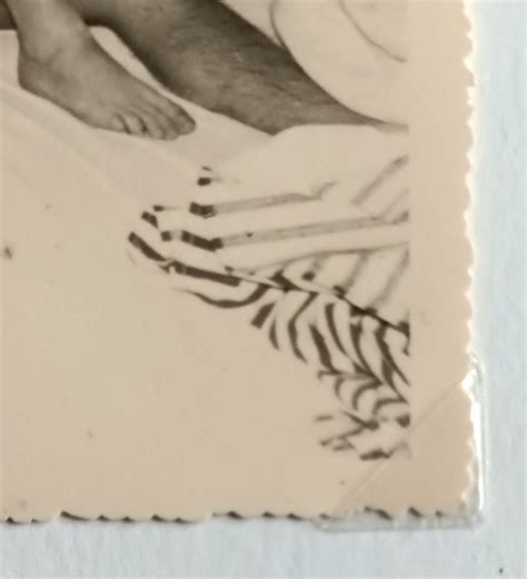 Male Nude Handsome Naked Man Lying On A Bed With His Eyes Closed Original Vernacular Photography