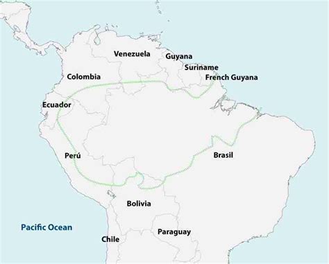 Where Is The Amazon River Located On A World Map