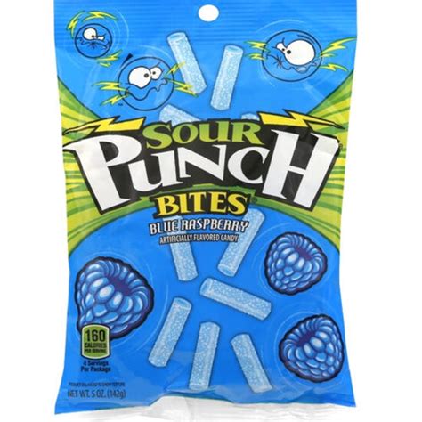 Sour Punch Bites Blue Raspberry 142 G 12 Pack A34