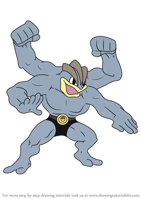 How to Draw Machamp from Pokemon (Pokemon) Step by Step ...