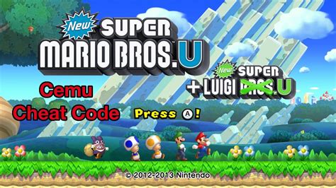 Cemu Cheat Code New Super Mario Bros U New Super Luigi U Wii U