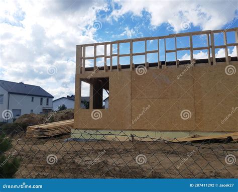 Construction of a Wooden House Stock Photo - Image of landmark, ruins ...