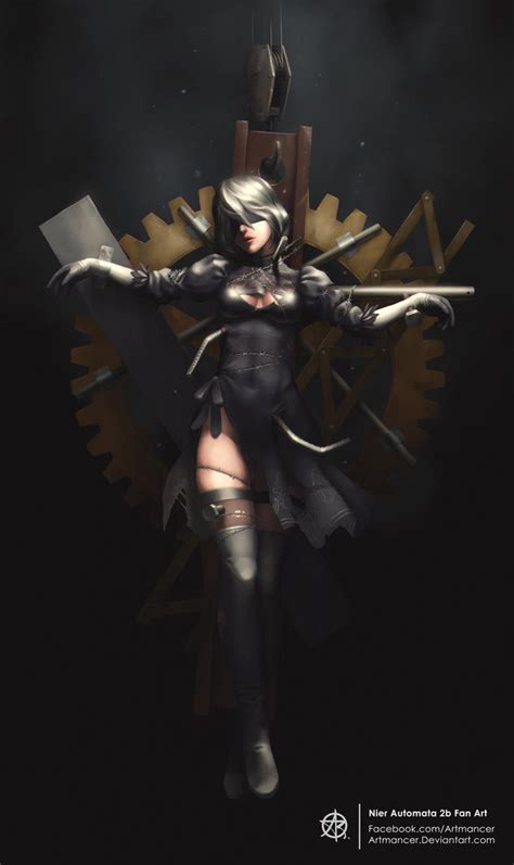 Nier Automata 2b Fan Art by ArtmanceR on DeviantArt