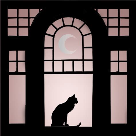 Download Window Cat Moon Royalty Free Stock Illustration Image Pixabay