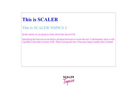 Css Font Size Property Scaler Topics