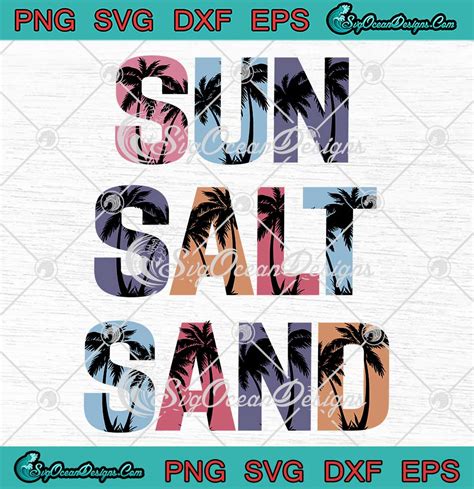 Sun Salt Sand Party Summer Svg Seven Rock Life Free Svg Png Eps Dxf Pdf Cricut File