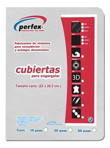 Perfex Cubierta Para Encuadernar Estriado Kristal T C Pza Meses